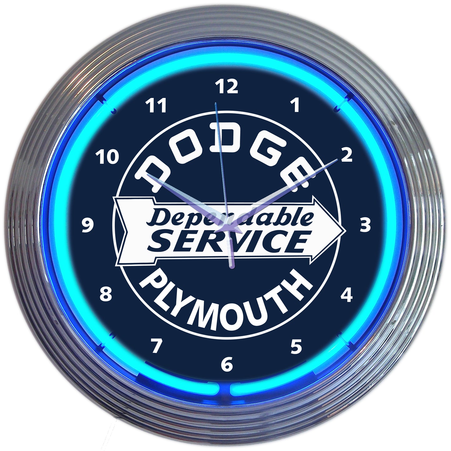 Dodge Dependable Service Neon Clock