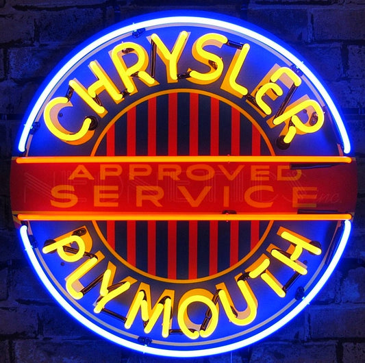 Chrysler Plymouth Approved Service Neon Sign