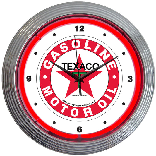 Texaco Star Neon Clock